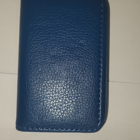 Faux Leather Business Card Holder Cobalt Blue - Picture 9 of 9